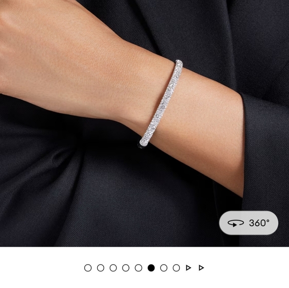 NEW AUTHENTIC GENUINE SWAROVSKI TENNIS BANGLE - Picture 3 of 10